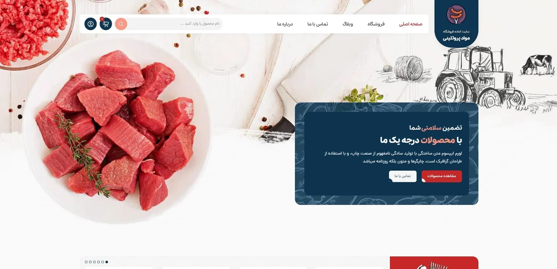 طراحی سایت فروشگاه گوشت و مرغ