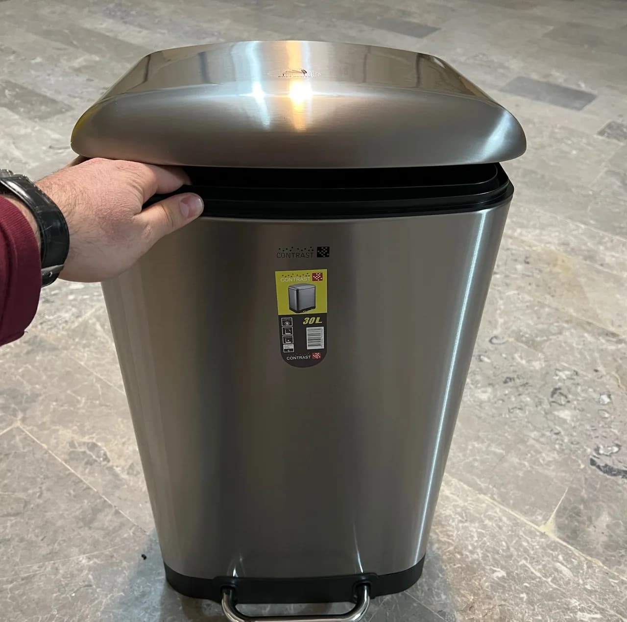 سطل زباله پدالی کنتراست مدل 30 — تصویر ۶