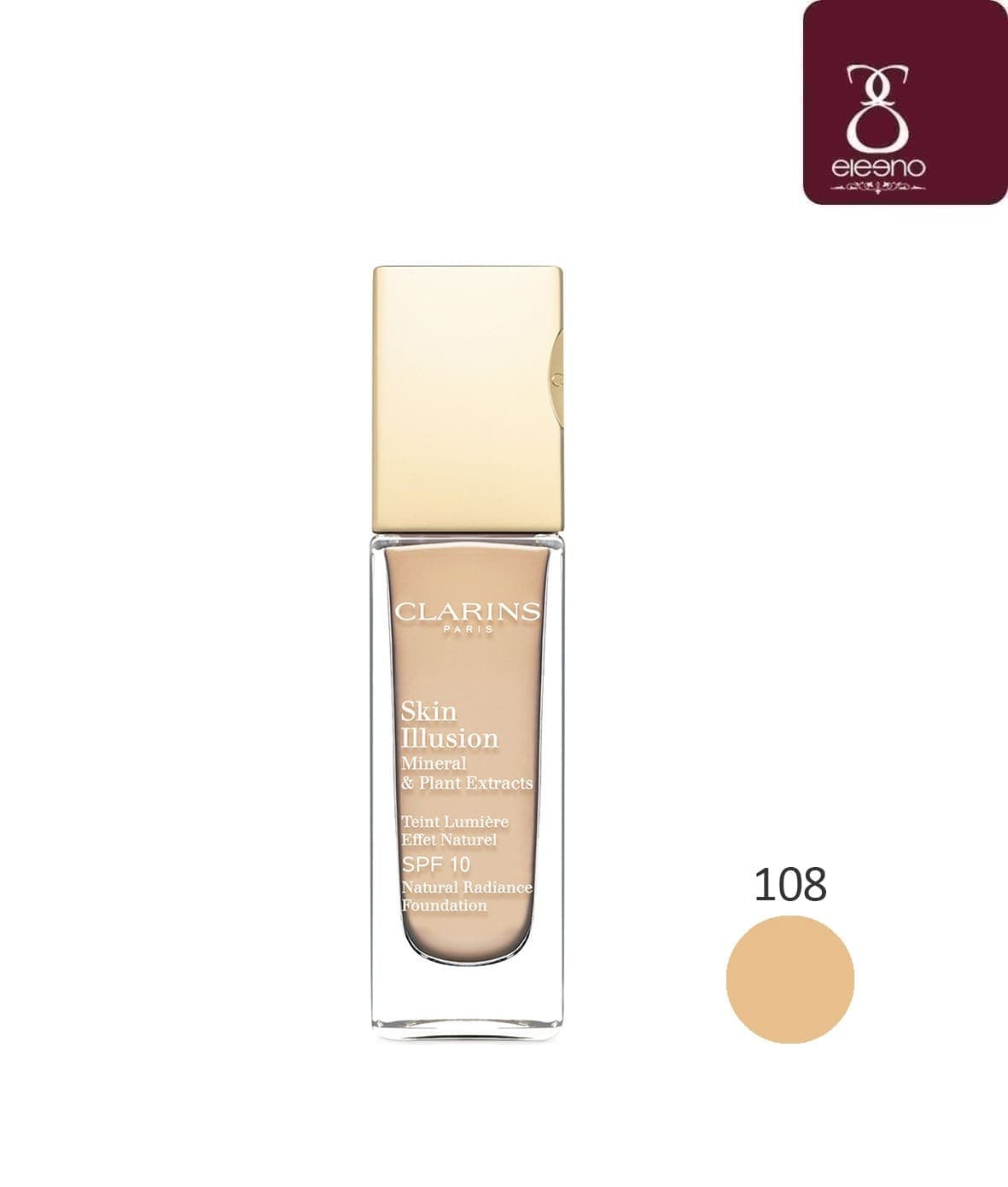 کرم پودر 108 یوز فلوید کلارنس Clarins foundation everlasting YOUTH FLUID 108
