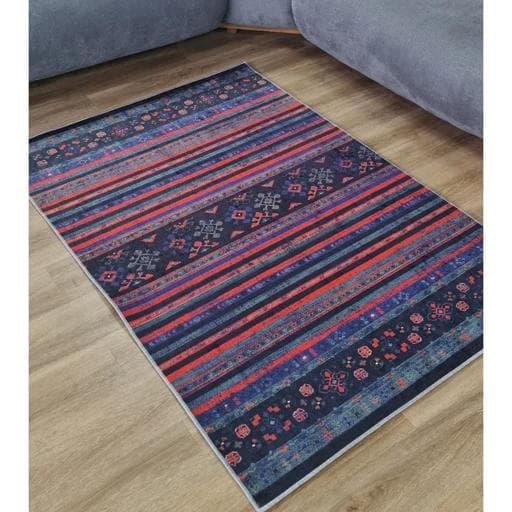 فرشینه | فرش چاپی برند حسن نیا هازان ترک طرح سنتی گبه کد U240 (پس کرایه)