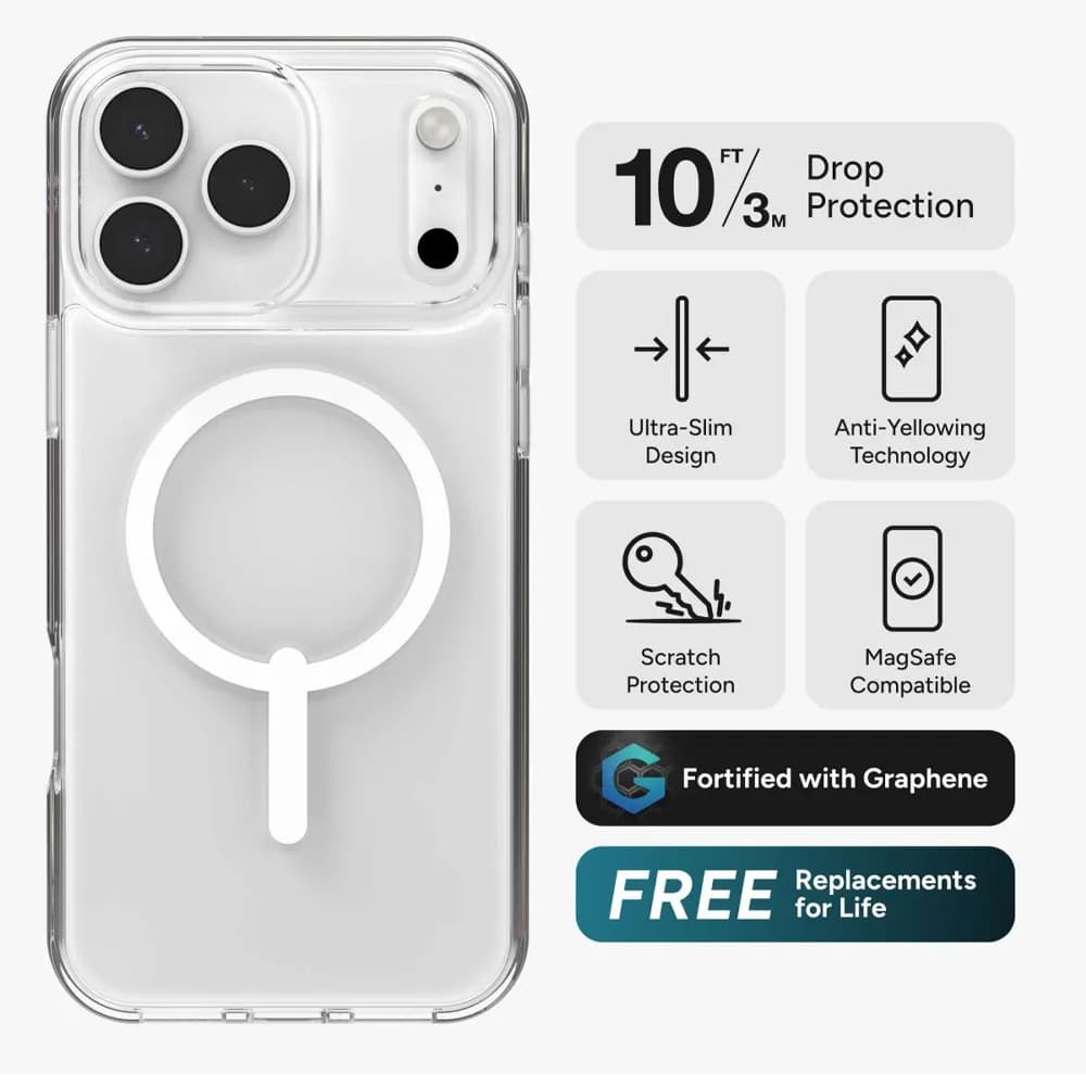 قاب زگ مدل Zagg Crystal Palace Lite Snap Case مناسب برای iPhone 17 Pro شفاف — تصویر ۲