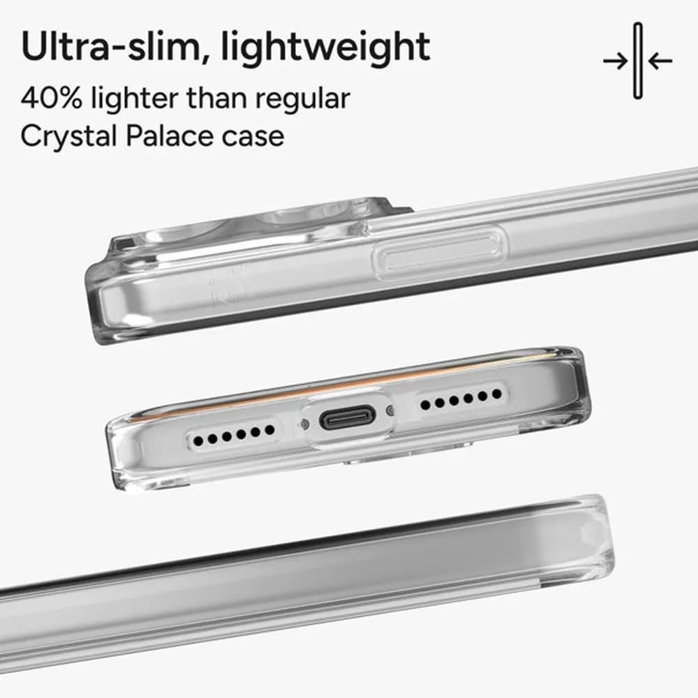 قاب زگ مدل Zagg Crystal Palace Lite Snap Case مناسب برای iPhone 17 Pro شفاف — تصویر ۴