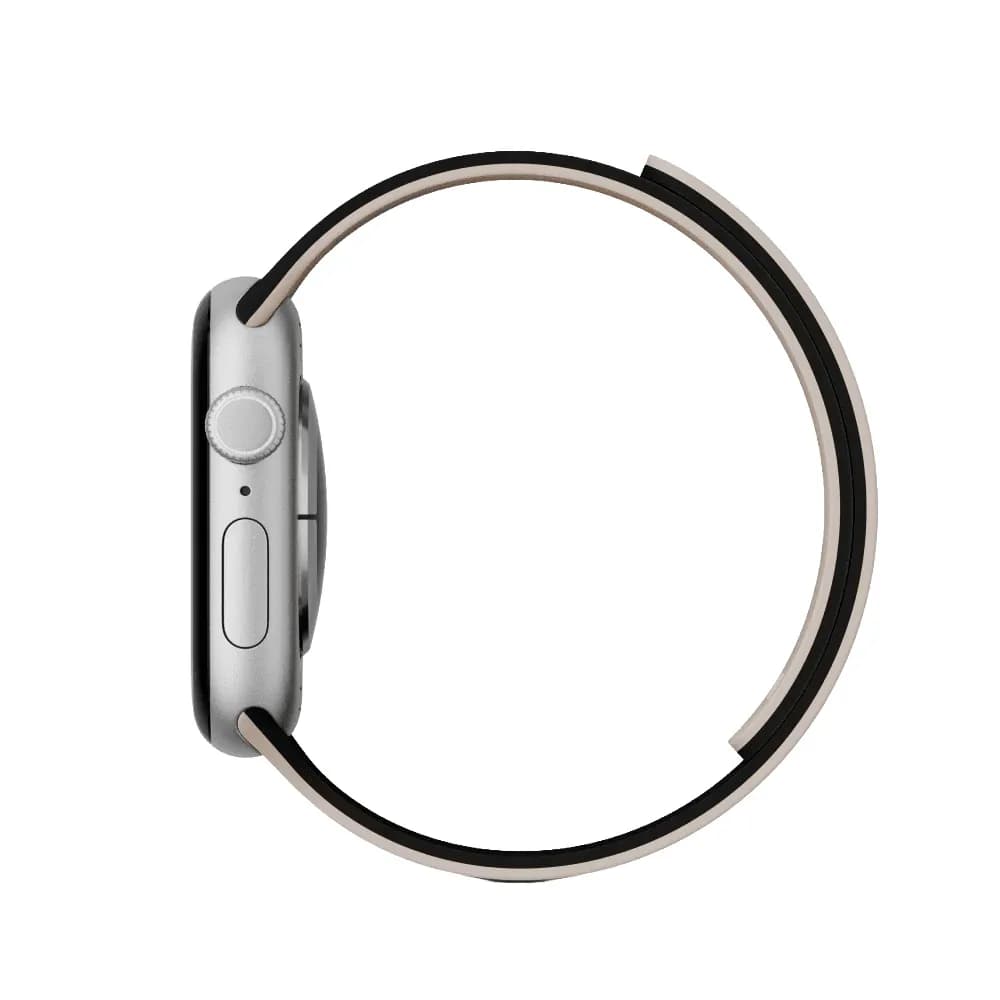 بند دورو اپل واچ برند مافت مدل MOFT Snap Duo Watch Band سایز ۳۸/۴۰/۴۱/۴۲ میلی متر رنگ مشکی/کرم — تصویر ۵