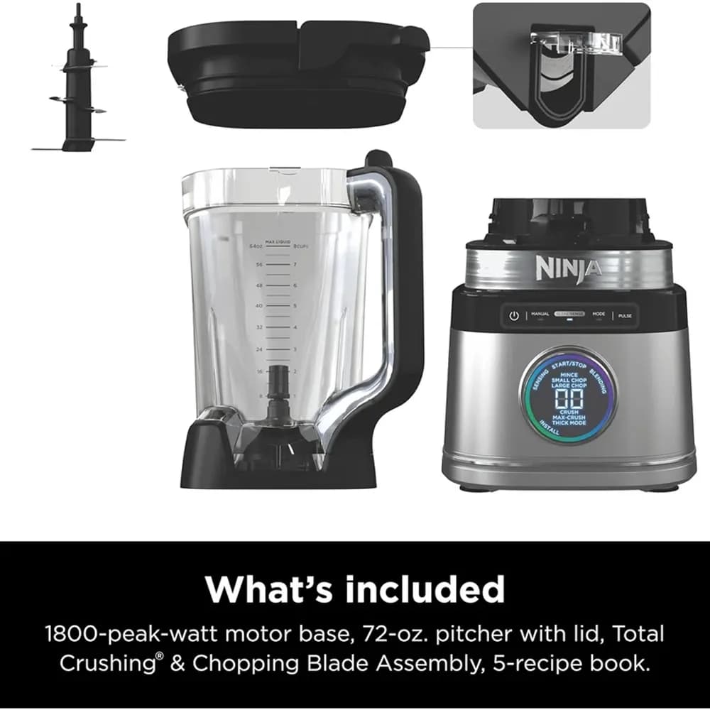 مخلوط کن برند نینجا مدل Ninja Blender TB201 – استیل/مشکی — تصویر ۳