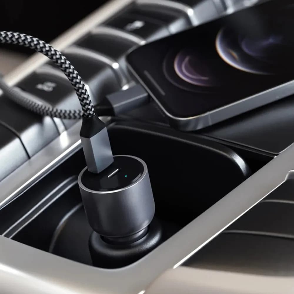 شارژر فندکی ۴۰ وات دو پورت ساتچی مدل Satechi 40W Dual USB-C PD Car Charger — تصویر ۶