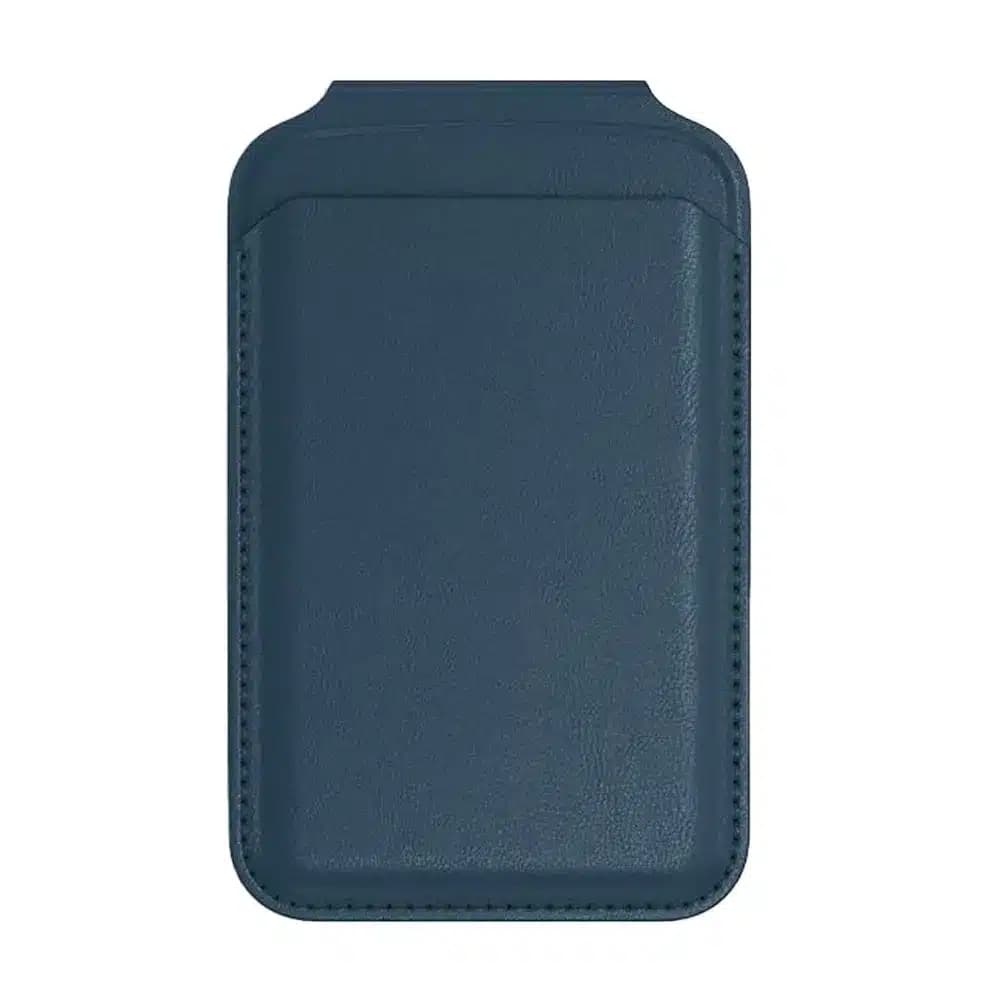 جاکارتی و استند مگ سیف ساتچی مدل Satechi Vegan-Leather Magnetic Wallet Stand رنگ آبی