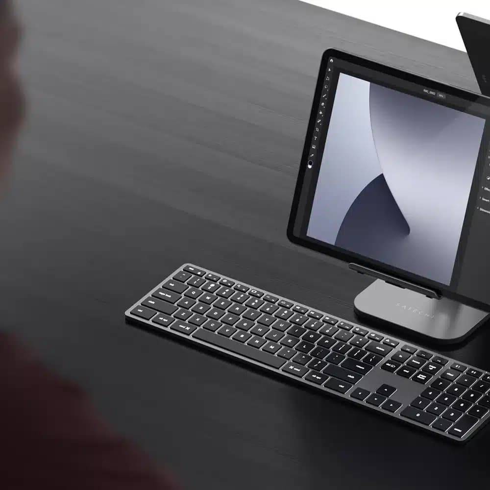 کیبورد بیسیم ساتچی مدل Satechi Ultra Slim Backlit X3 Bluetooth Keyboard رنگ نوک مدادی — تصویر ۵