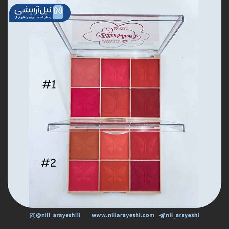 پالت رژگونه شش رنگ مینی کویین کد mq071 — تصویر ۲