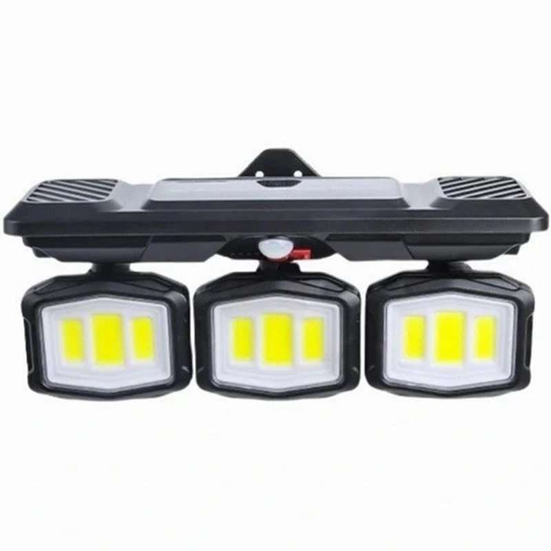 چراغ شارژی خورشیدی سه ماژول سنسور دار ضد آب مدل YX670C-3 کد L835