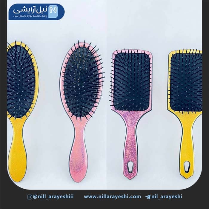برس مو مدل بدنه رنگی سوزن پلاستیکی