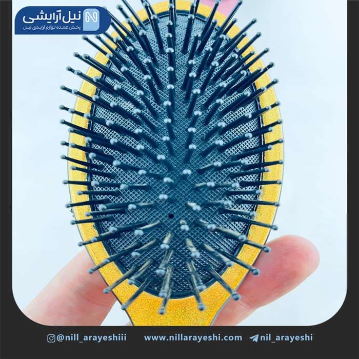 برس مو مدل بدنه رنگی سوزن پلاستیکی — تصویر ۲