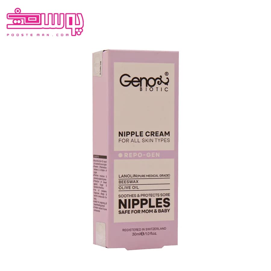کرم شقاق سینه ژنوبایوتیک حجم 30ml — تصویر ۲