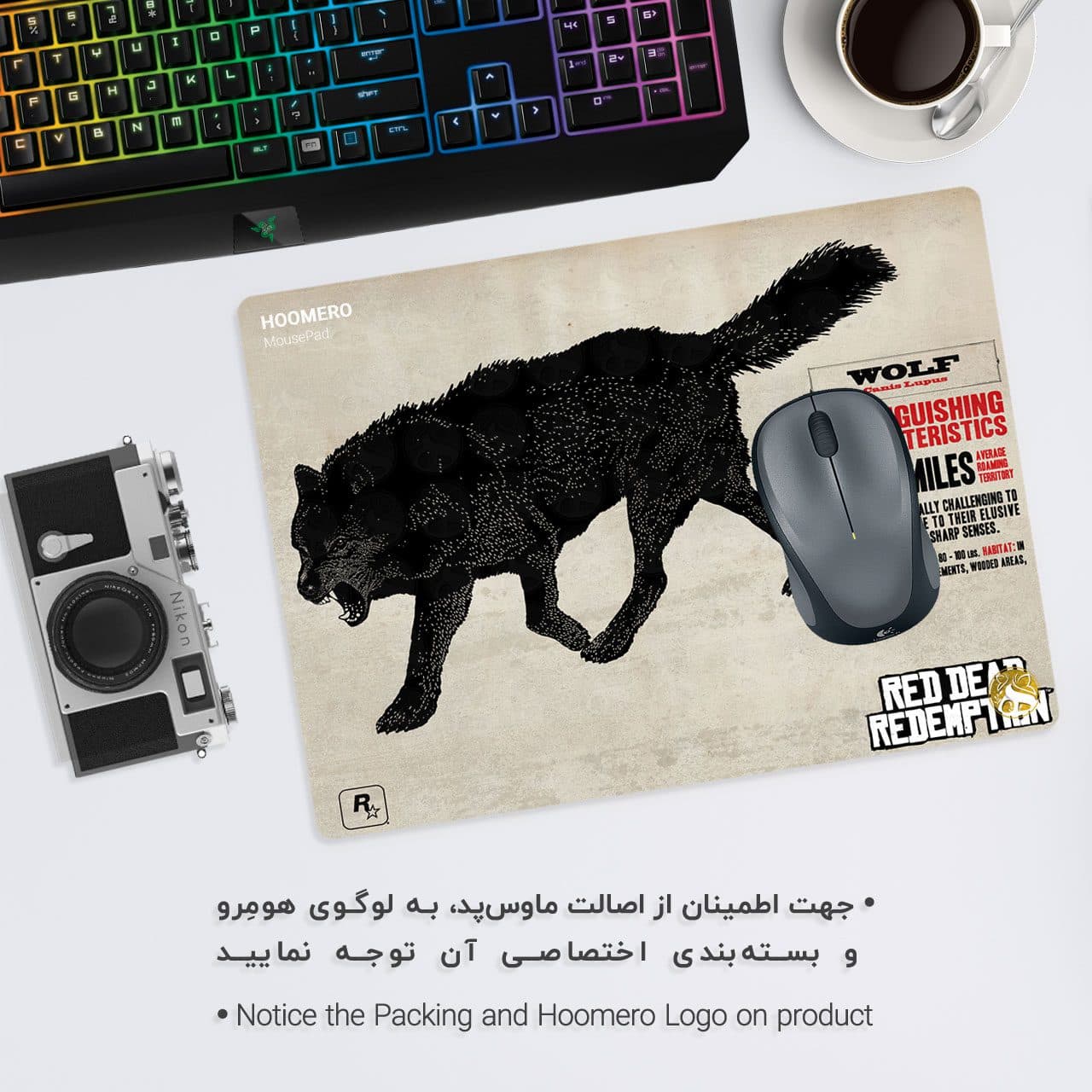 موس پد هومرو طرح Red Dead Redemption مدل A4530 — تصویر ۲