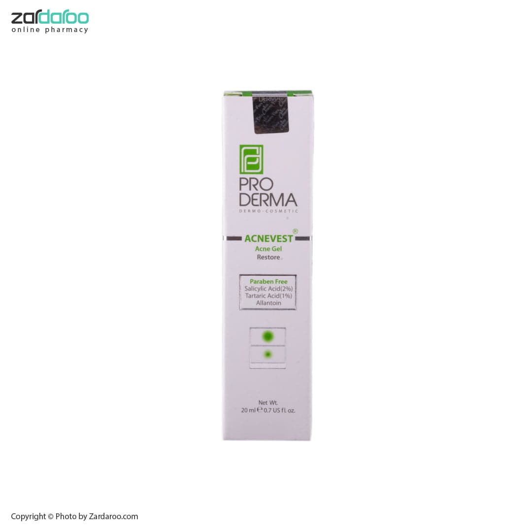 ژل کنترل کننده چربی پوست صورت چرب و جوش دار پرودرما ProDerma