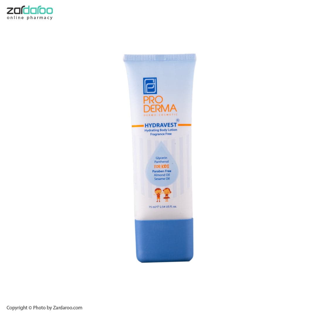 لوسیون مرطوب کننده صورت و بدن کودک پرودرما Pro Derma — تصویر ۲