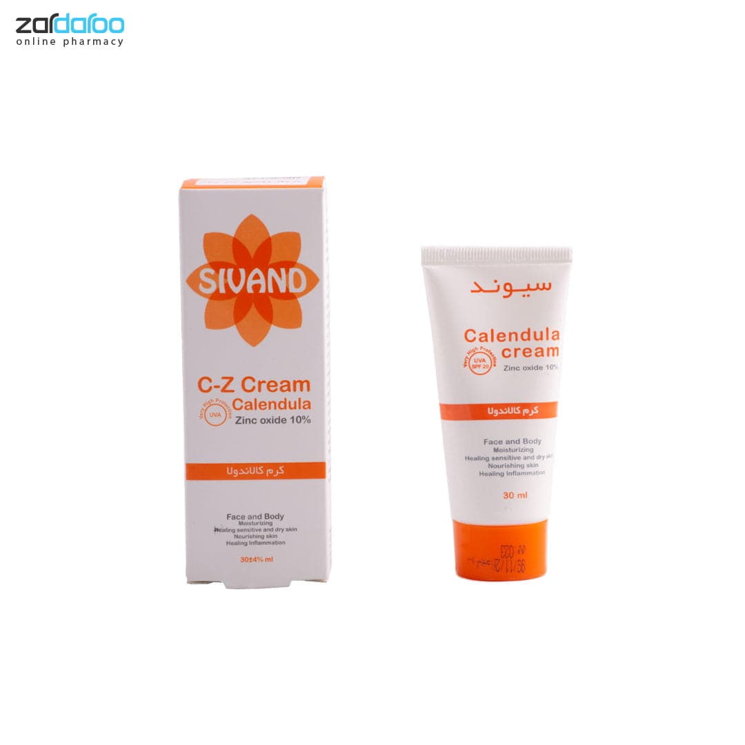 کرم عصاره کالاندولا و 10% زینک SPF20 سیوند