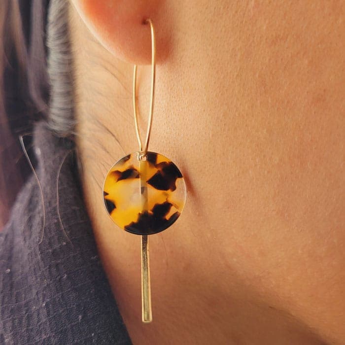 گوشواره حلقه ای بزرگ آویز دار