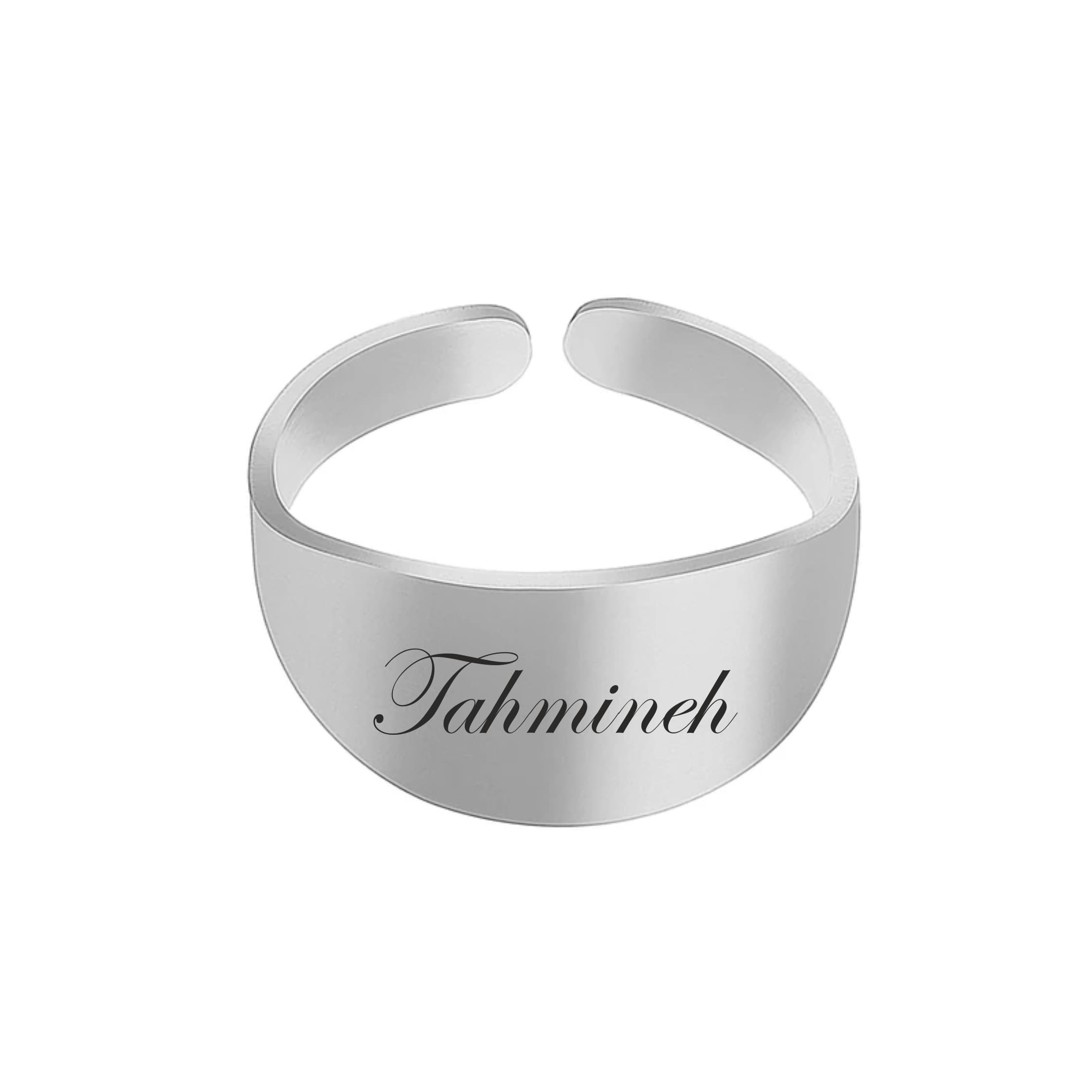 انگشتر زنانه مدل اسم تهمینه کد ASH 87