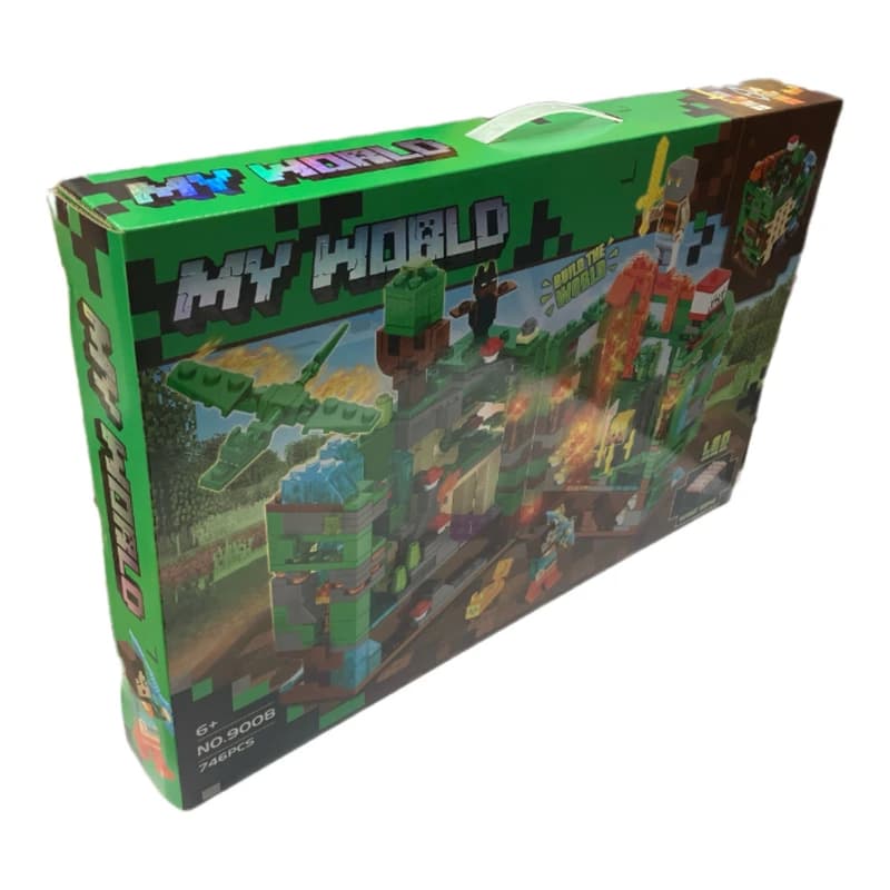 ساختنی مدل ماینکرفت طرح My World چراغدار کد 9008 — تصویر ۴