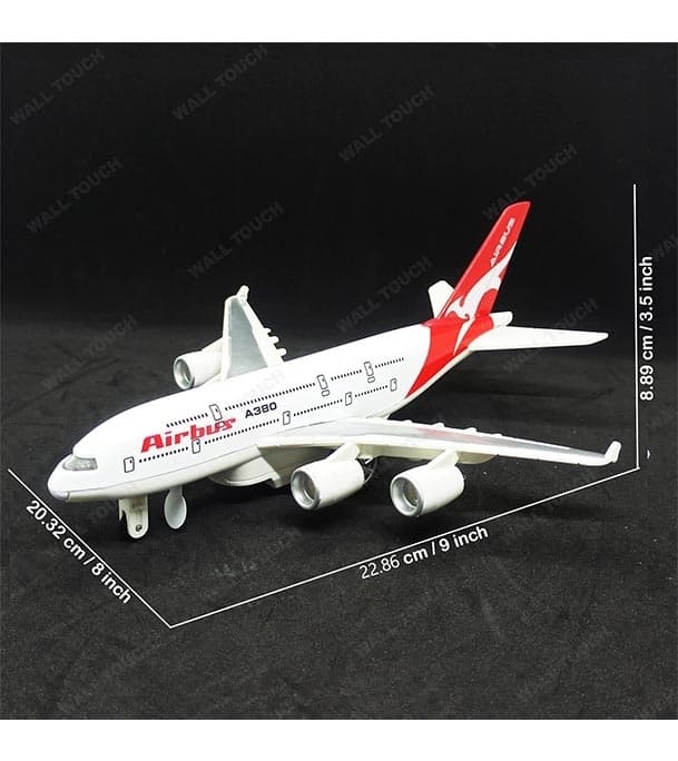 هواپیمای بازی مدل موزیکال چراغدار طرح ایرباس A380 — تصویر ۵
