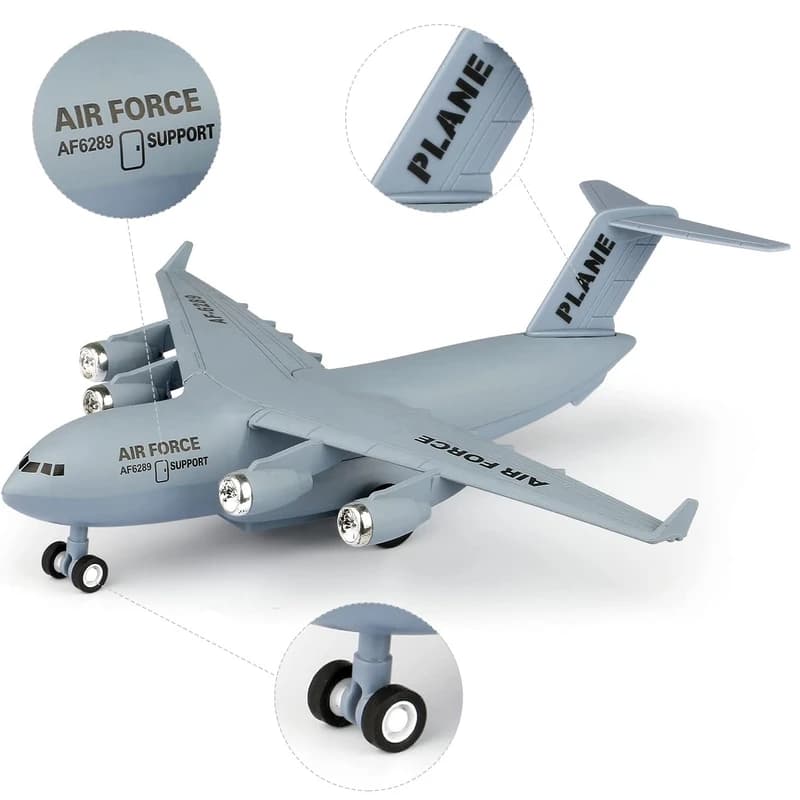 هواپیمای بازی مدل بوئینگ ترابری ارتش c-17 گلوبمستر 3 کد AF6289 — تصویر ۲