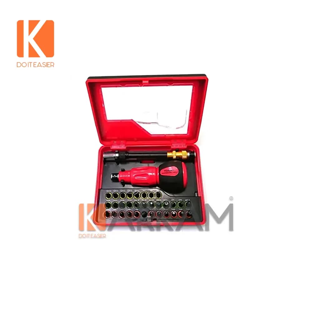 نوک پیچگوشتی 35 عددی با دسته جغجغه T814-S35 توسن