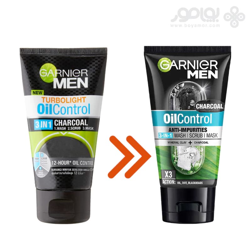 ژل شستشوی مردانه 3 کاره گارنیر سری OIL CONTROL مدل CHARCOAL — تصویر ۲