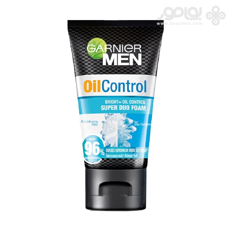 فوم شستشوی مردانه گارنیر سری OIL CONTROL مدل SUPER DUO