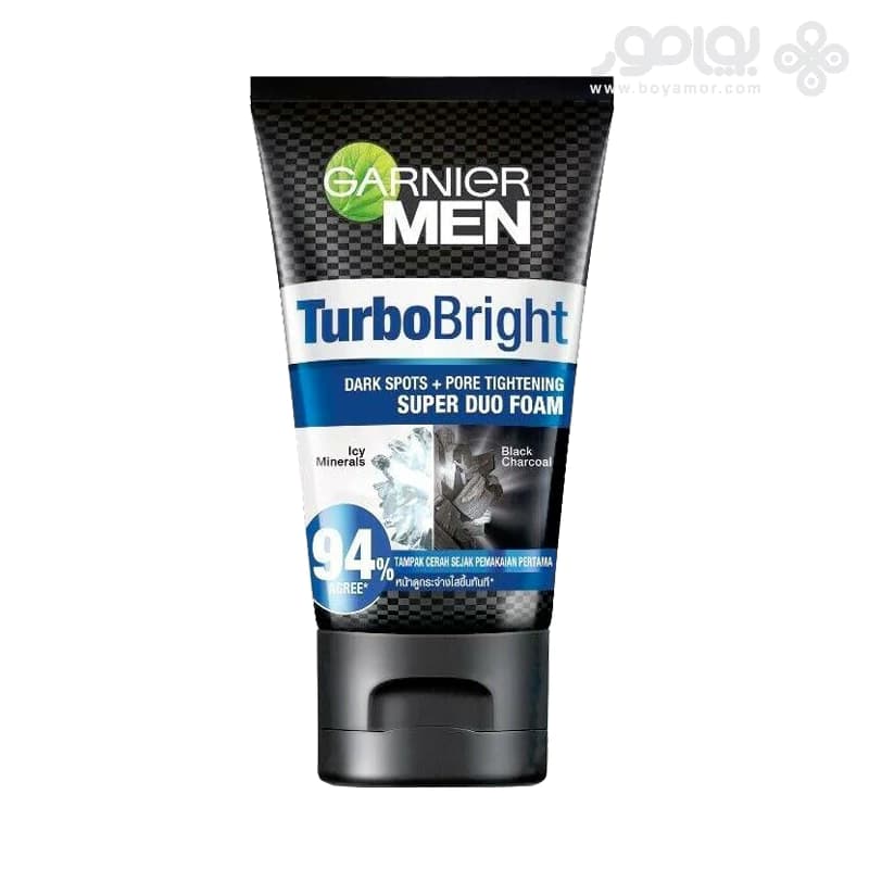 فوم شستشوی مردانه گارنیر سری TURBO BRIGHT مدل SUPER DUO