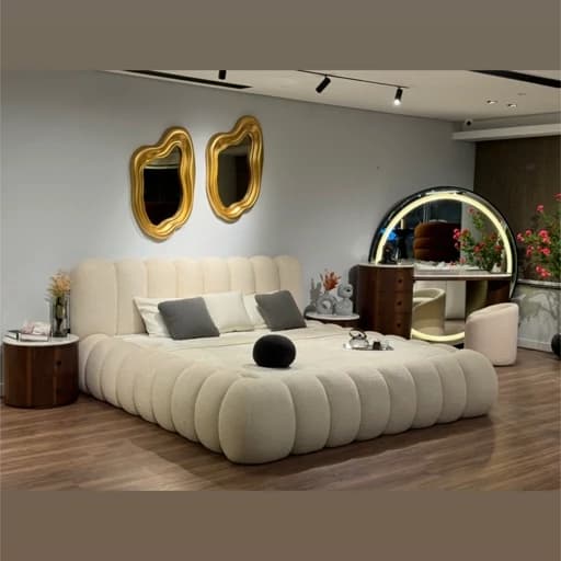 تختخواب پارچه ای تدی مبلمان فرنا مدل 1141796