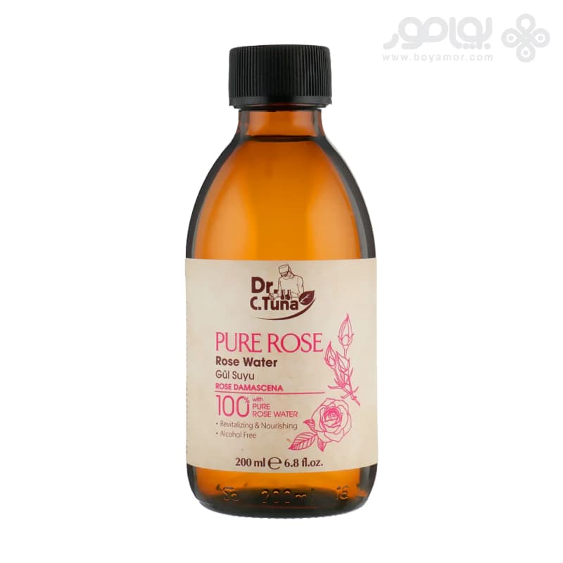تونر رز واتر دکتر تونا فارماسی مدل PURE ROSE حجم 200 میل