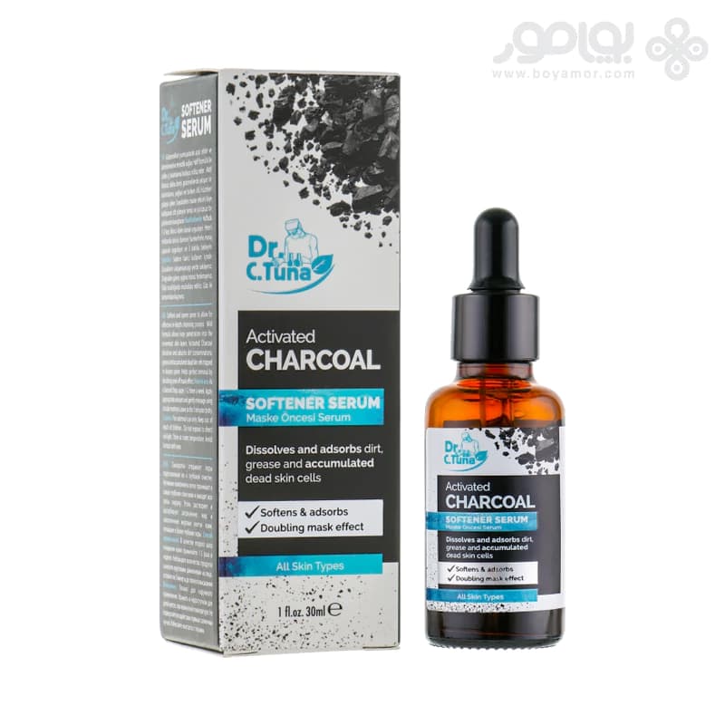 سرم زغال فعال دکتر تونا فارماسی مدل CHARCOAL حجم 30 میل — تصویر ۲