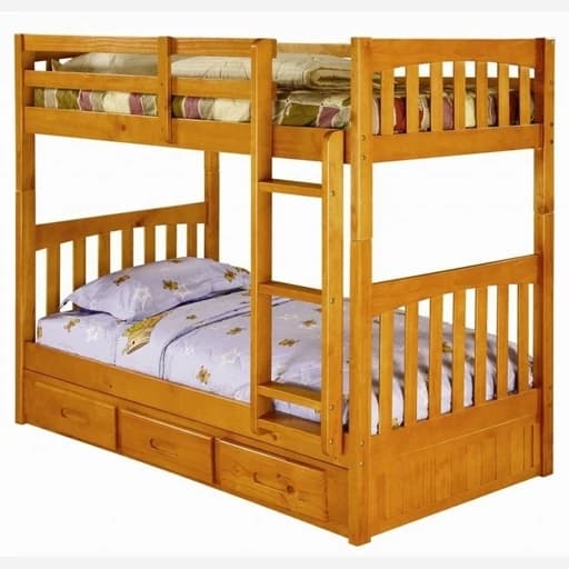 تخت خواب دو طبقه کودک نوجوان چوبی مبلمان فرنا مدل 1141776
