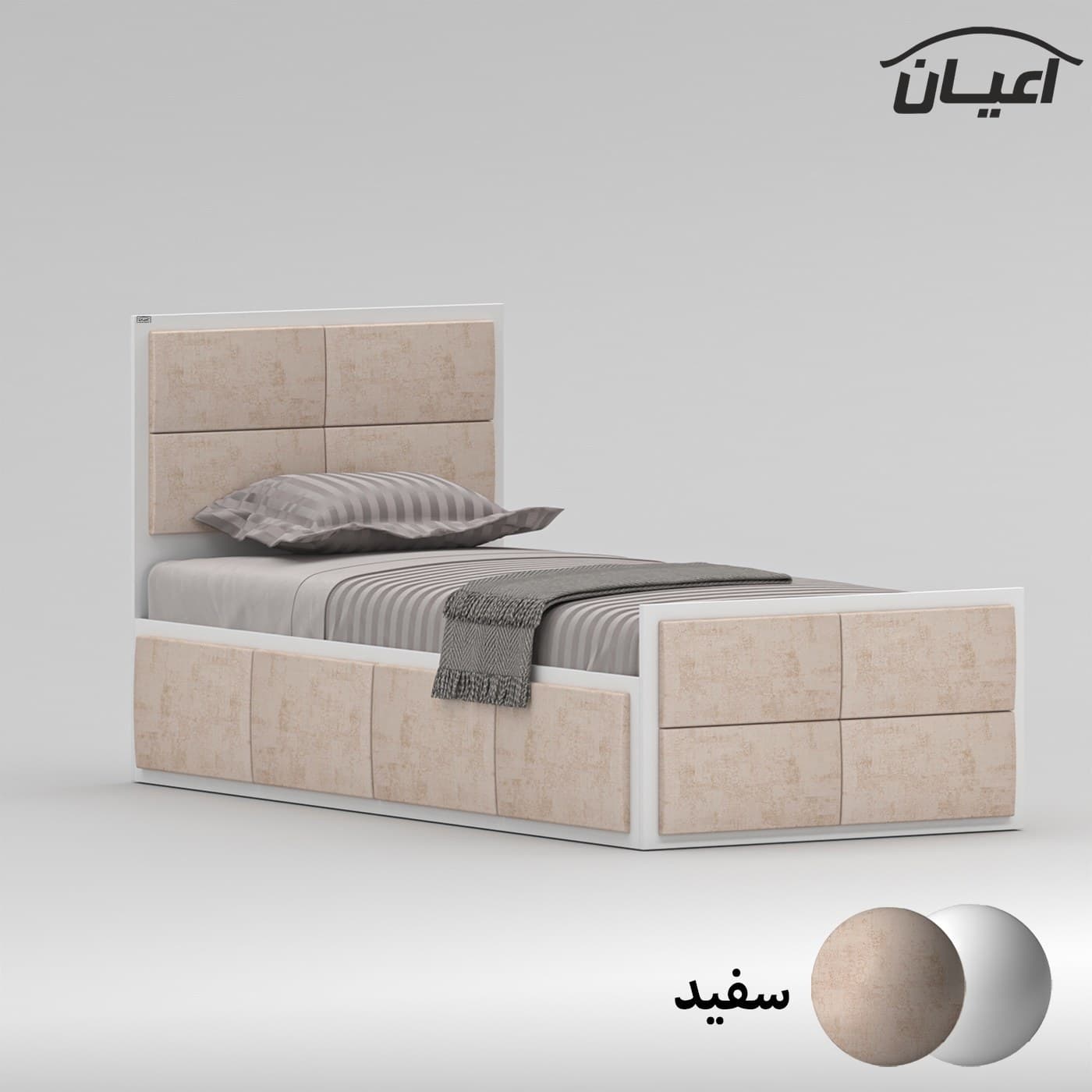 تخت خواب نوجوان مدل FH843 سایز 80×180 سانتی متر مبلمان فرنا مدل 1141744 — تصویر ۳