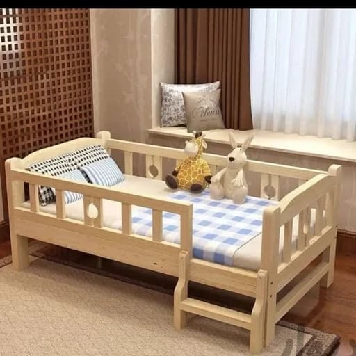 تخت خواب کودک چوبی مبلمان فرنا مدل 1141715