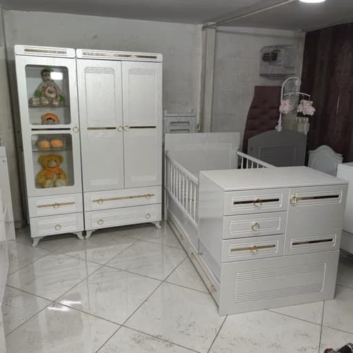 سیسمونی تخت و کمد نوزادی مدل پاتریس مبلمان فرنا مدل 1141673