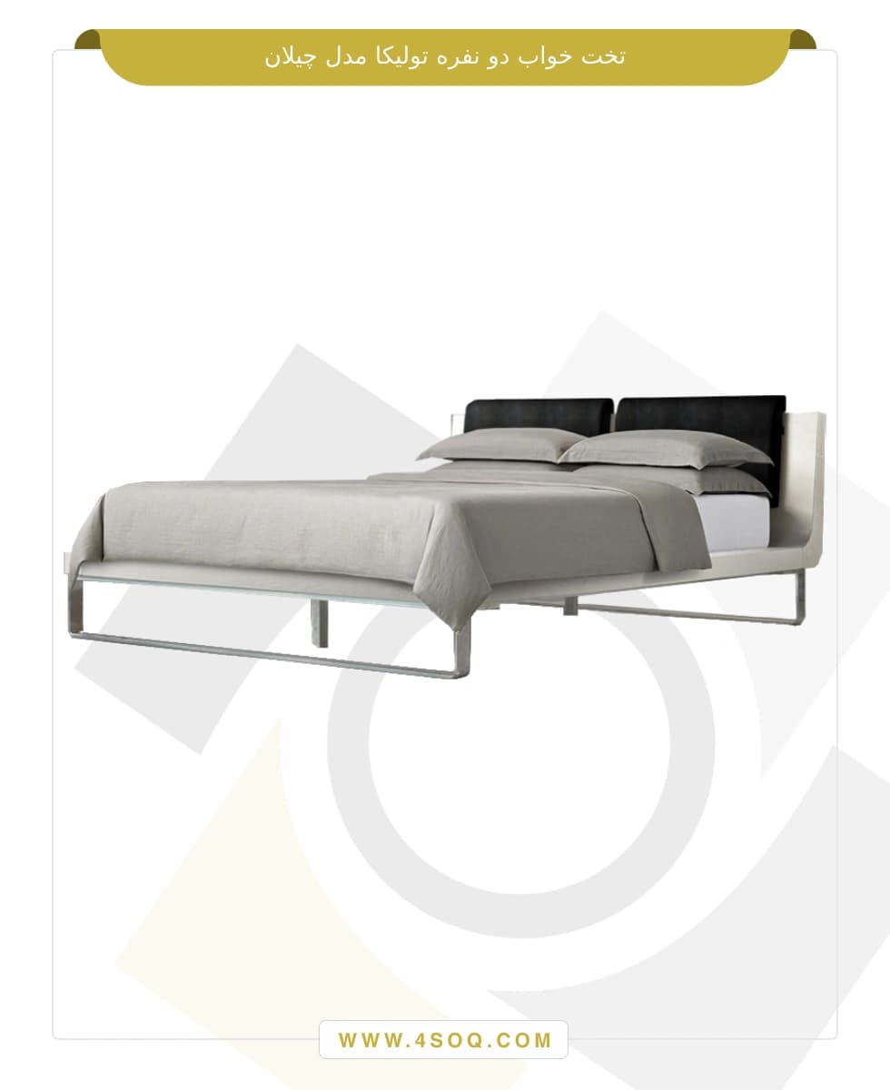 تخت خواب دو نفره سایز 160 تولیکا مدل چیلان