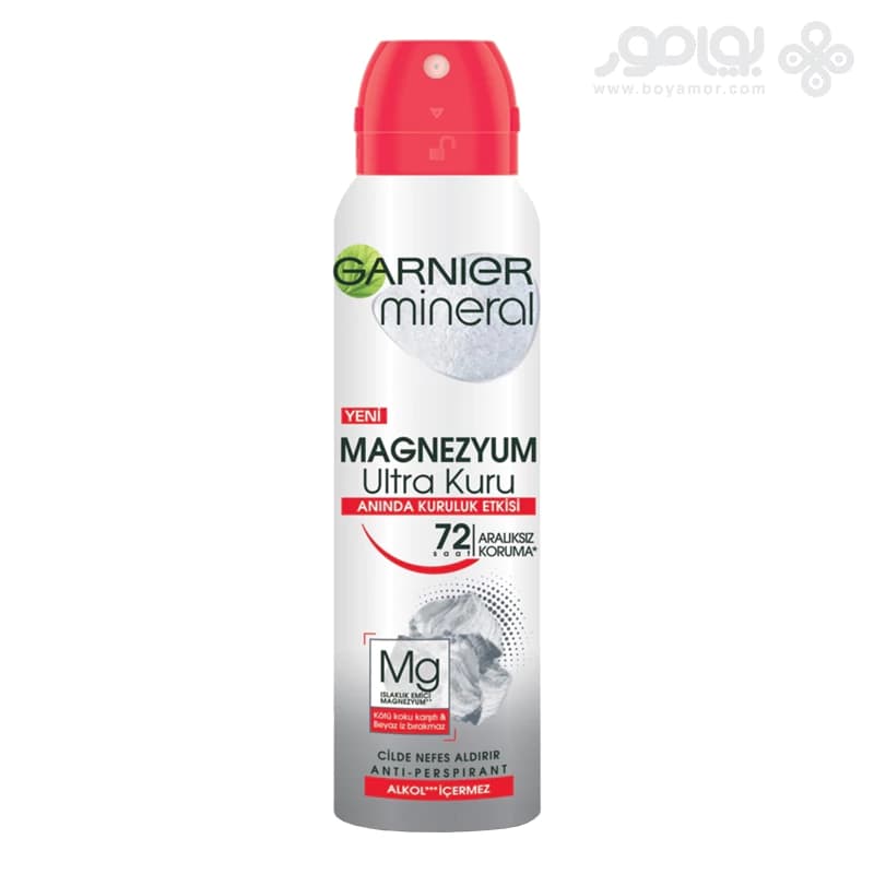 اسپری دئودورانت زنانه گارنیر مدل MAGNEZYUM حجم 150 میل — تصویر ۲
