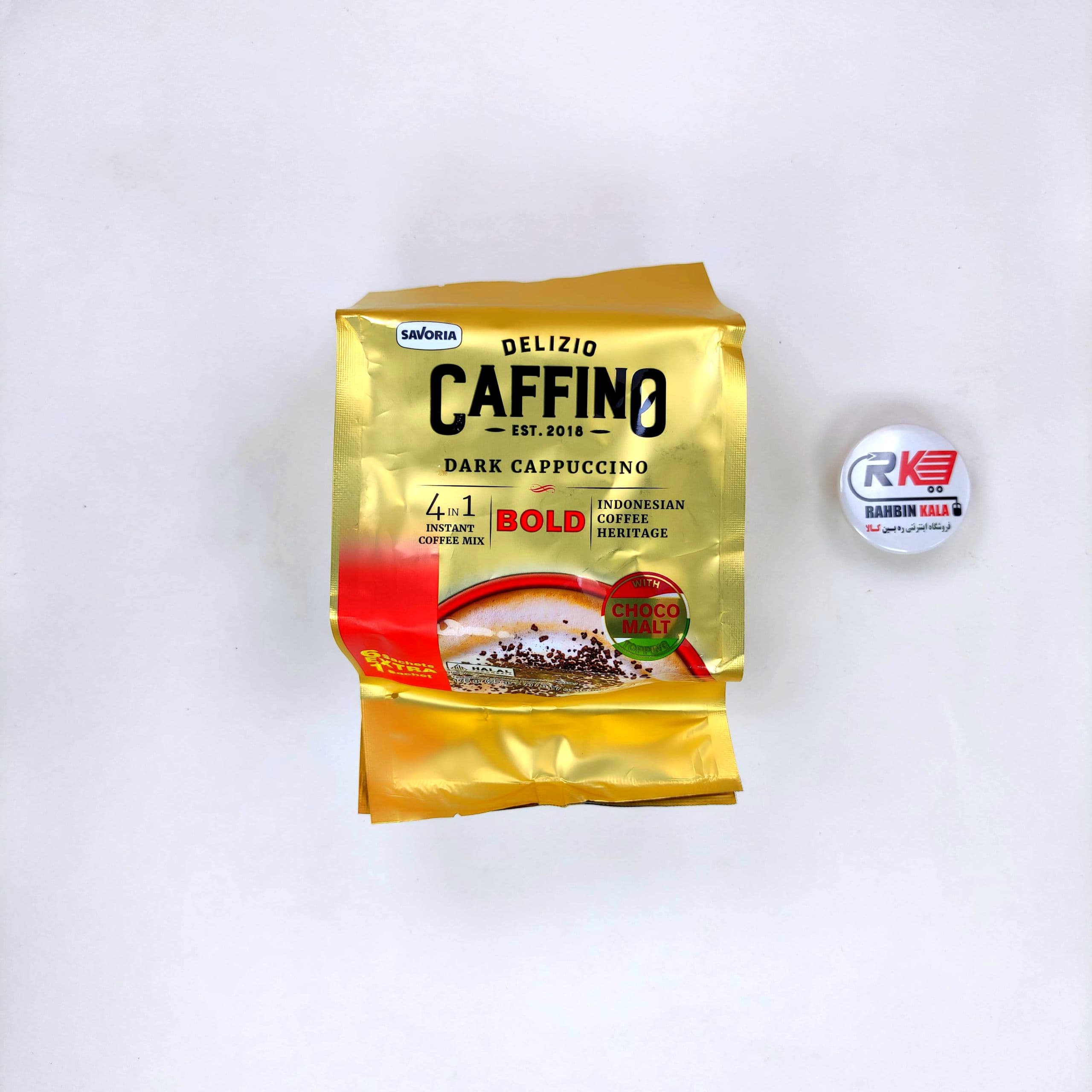 کاپوچینو دارک دلیسیو کافینو مدل دارک 7 عددی Delizio Caffino cappuccino Dark تاریخ 12/2025