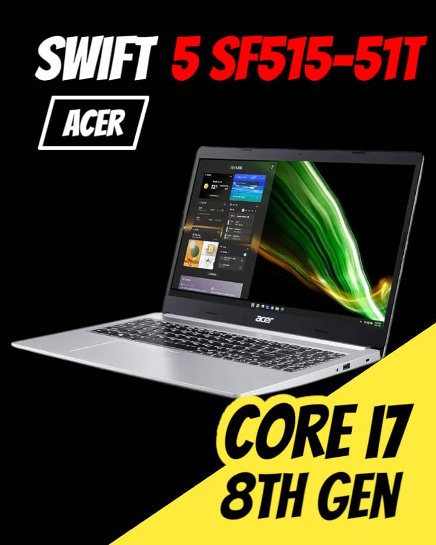 Acer Swift 5 SF515-51T Corei7 8800 | Ram: 4 GB | Hard: SSD 128GB لپ تاپ ایسر مانیتور15.6 اینچ ( کارکرده نسل 8 ) — تصویر ۷