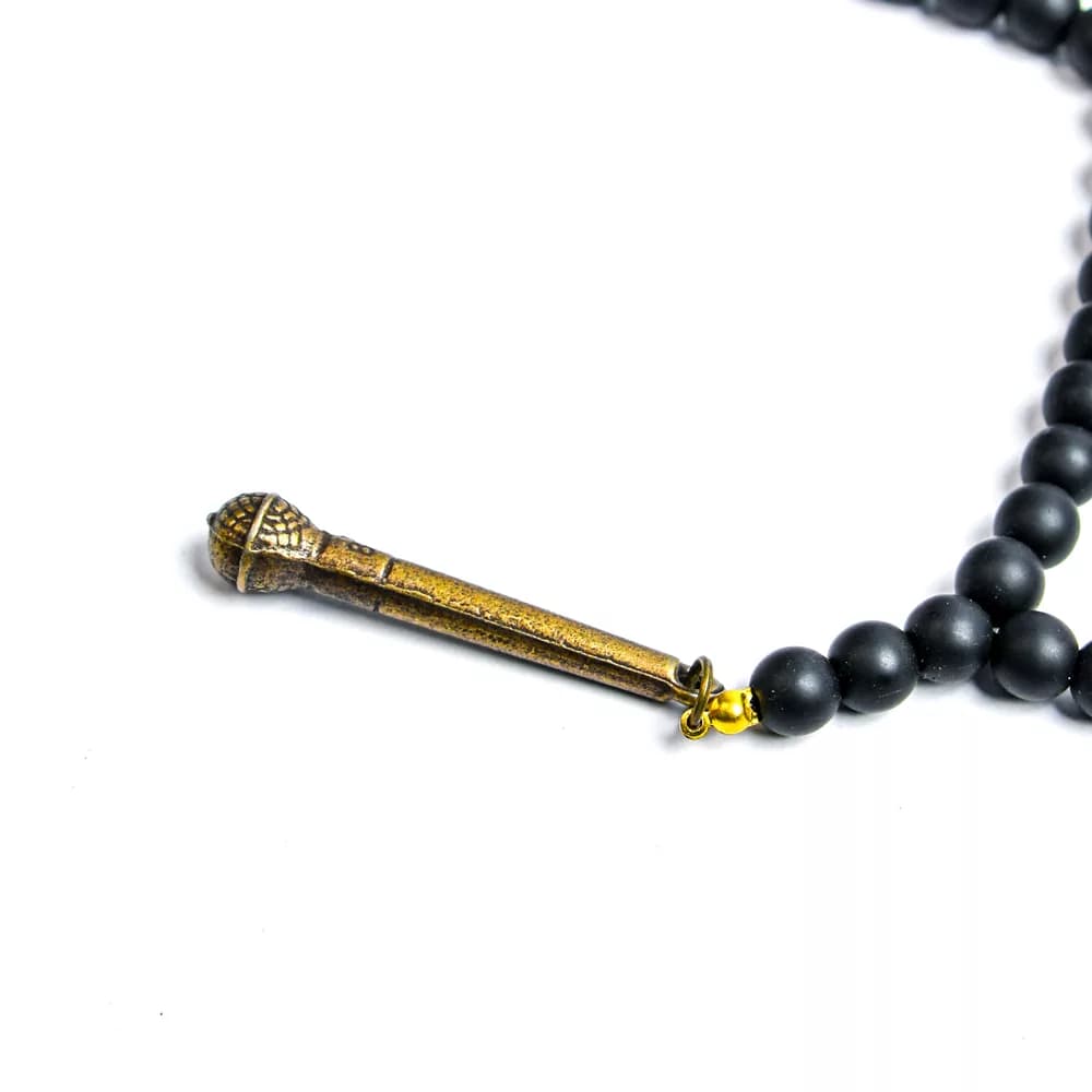 گردنبند سنگی طرح میکروفن کد 8104 — تصویر ۳