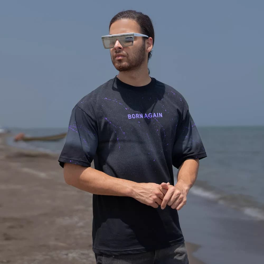 تیشرت مردانه مشکی کد 26252