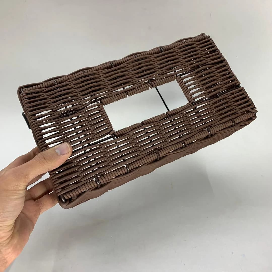 جعبه دستمال کاغذی زیباسازان مدل حصیری کد ۳۸۵ — تصویر ۳