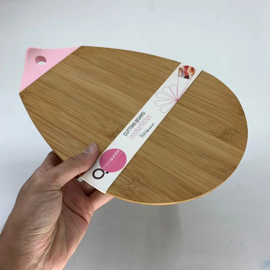 تخته گوشت بامبو مدل قطره سایز کوچک کد 419 — تصویر ۲