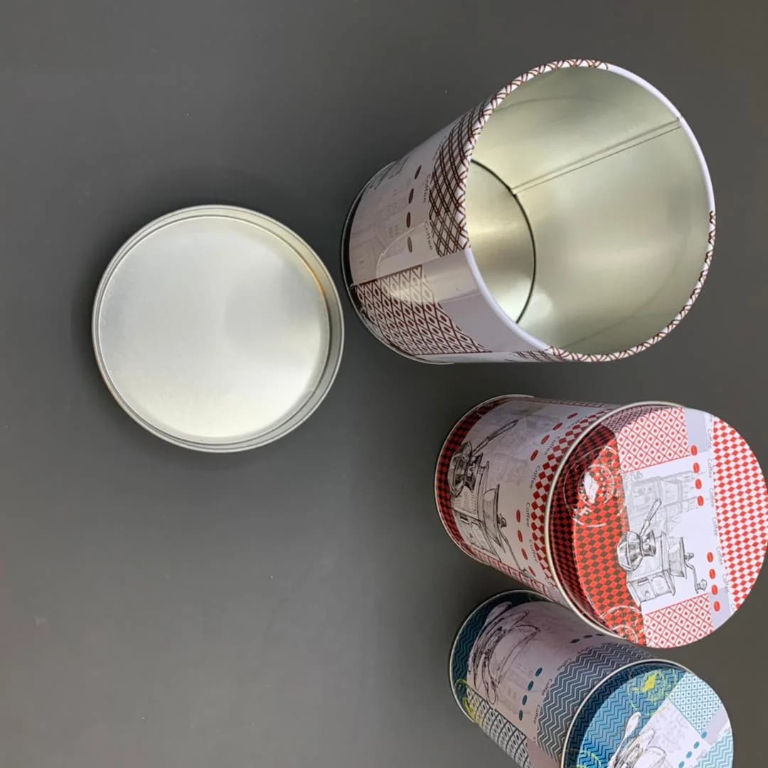 بانکه فلزی استوانه طرح COFFEE کد ۵۲۱ — تصویر ۴
