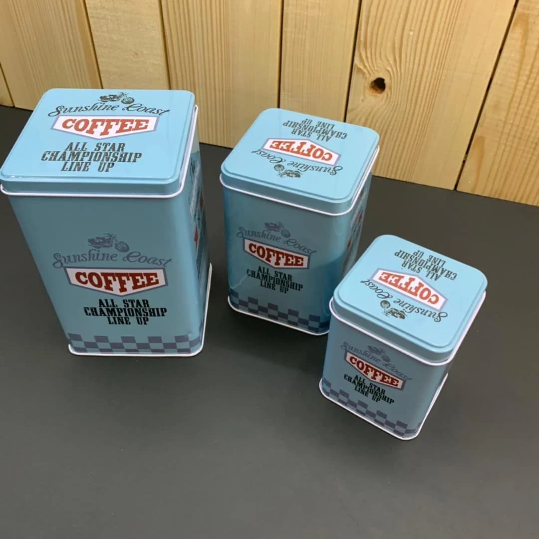 بانکه فلزی مکعب طرح COFFEE کد ۵۱۹ — تصویر ۵
