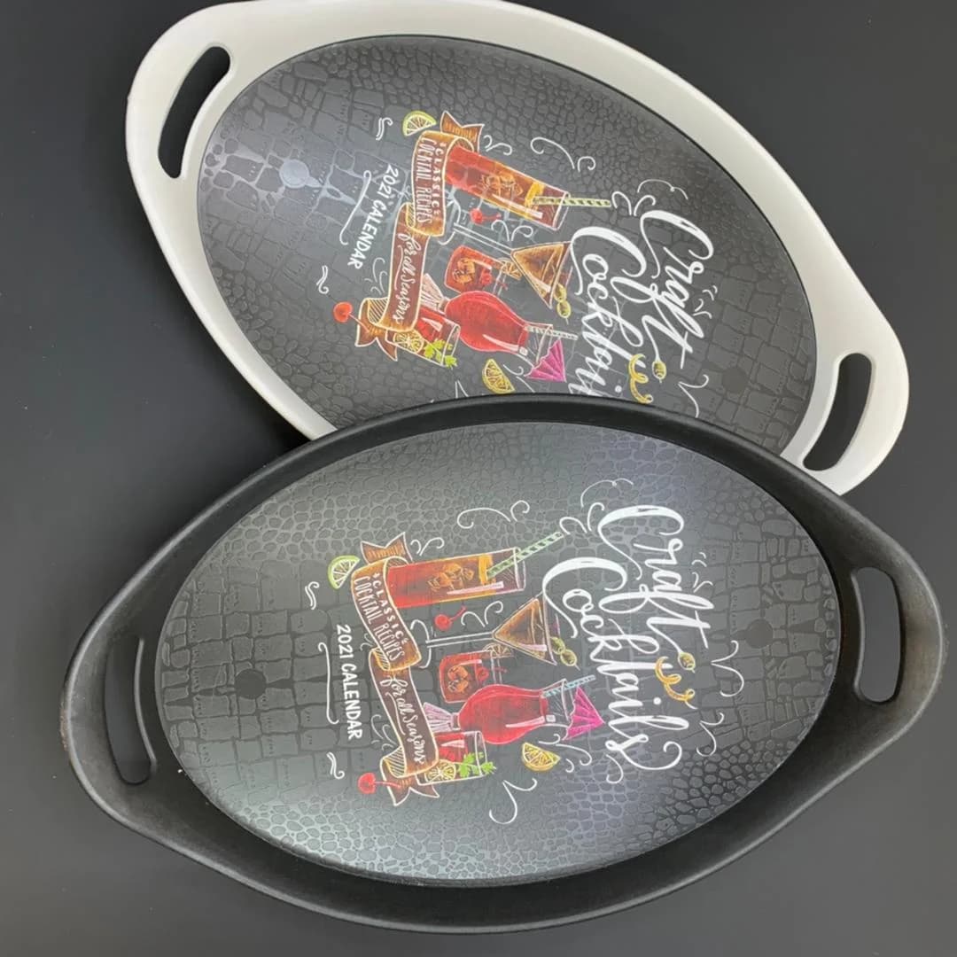 سینی پذیرایی بیضی رایکا مدل coctails کد ۵۴۴ — تصویر ۴