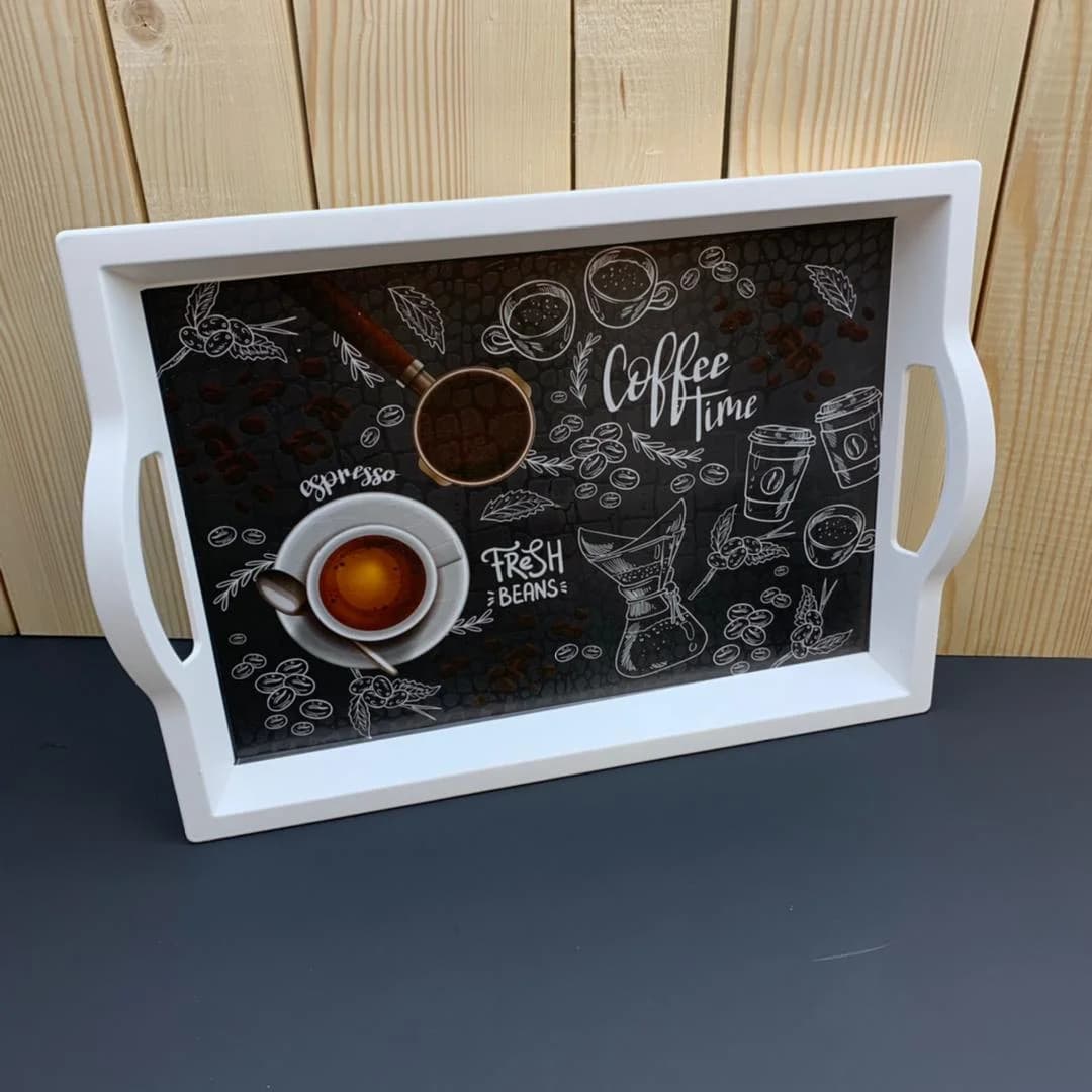 سینی پذیرایی مستطیل رایکا مدل coffee time کد ۵۵۳ — تصویر ۲