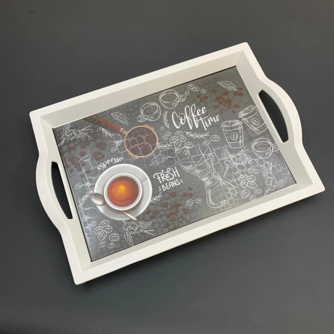 سینی پذیرایی مستطیل رایکا مدل coffee time کد ۵۵۳ — تصویر ۳