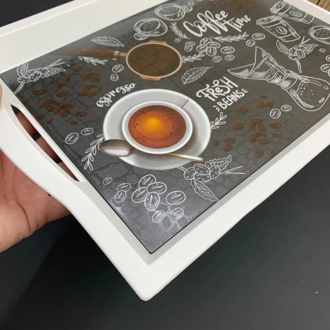 سینی پذیرایی مستطیل رایکا مدل coffee time کد ۵۵۳ — تصویر ۶